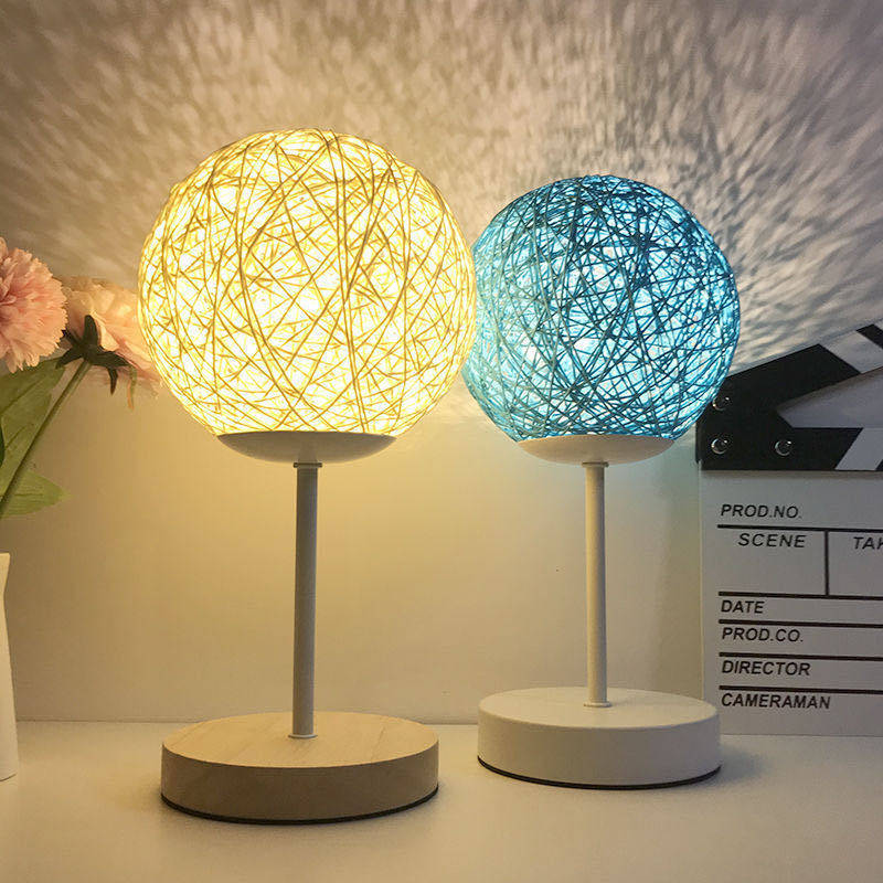 Nordic net red table lamp romantic usb bedroom bedside table lamp birthday gift creative dream warm LED night light