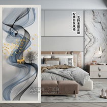 Art glass custom screen partition living room double-sided frosted transparent painting 2021 new Nordic light luxury