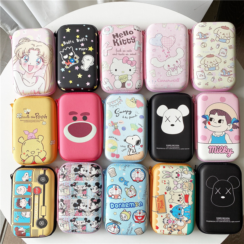 Cute Cartoon Carry-on Hard Disc Power Pack Data Line Charger Finishing Box Wireless Headphone Bag Carry-on
