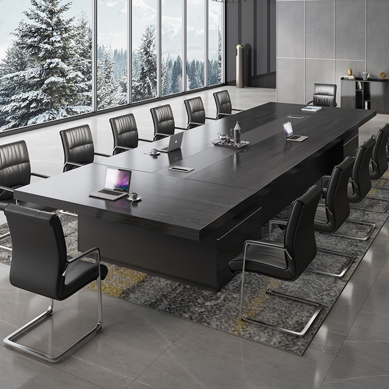 Simple and modern large conference table long table conference room training table negotiation table long table and chair combination office furniture
