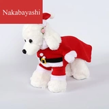 Трансформация собак Хэллоуин трансформация домашних животных в Санта -Клаус, вертикальная собачья станция, чтобы стоять