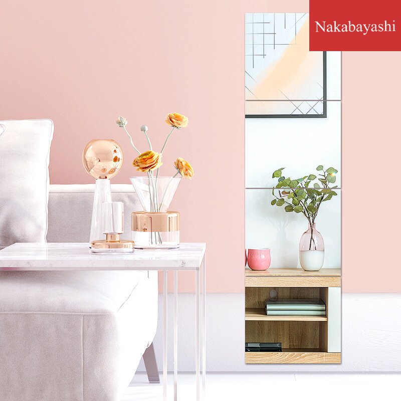 New model mirror sticker wall four pieces collage dressing mirror full body mirror custom fitting mirror bathroom makeup mirror