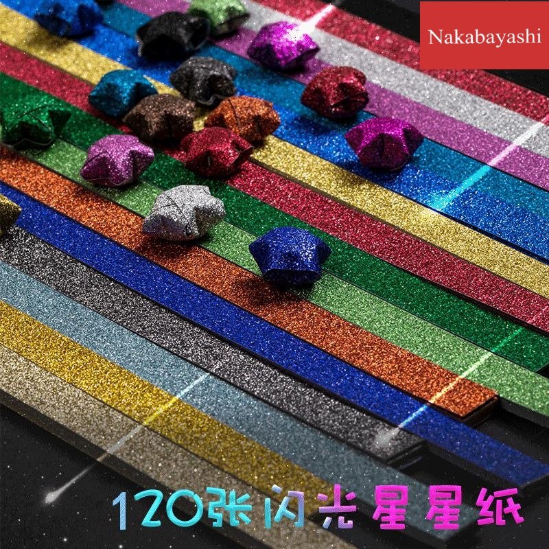 Lucky Star Origami Strip 10 colors small peach heart sparkling diamond Luminous little angel fragment hand folding wishing star origami