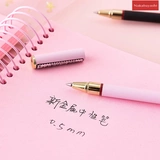 Металлическая черная ручка-роллер для школьников, канцтовары, подарок на день рождения