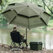 German outdoor fishing umbrella 2024 new sun protection parasol large fishing umbrella universal crutch special umbrella for rainstorm protection