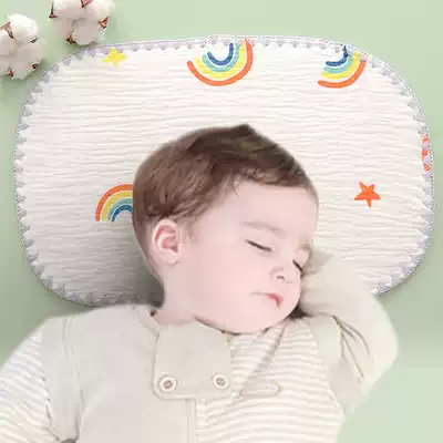 Newborn baby pillow flat pillow sweat absorption breathable 10 layers of pure cotton newborn baby pillow towel 0-3-6 months pillow cushion summer