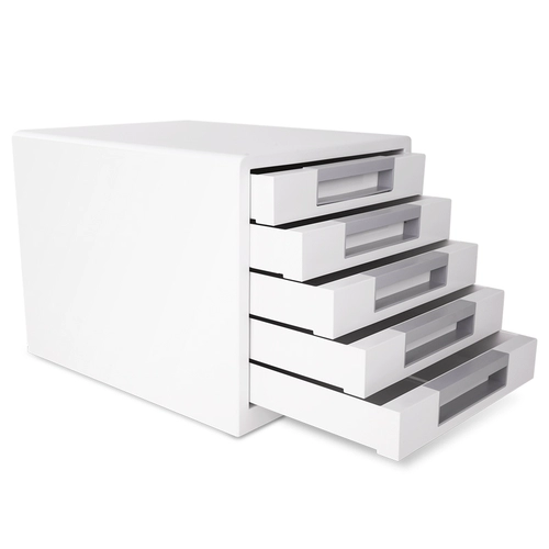 Daoli Desktop Storage File Cabinet 5 -layer большая емкость A4 File Place Abs Light Grey сингл сингл