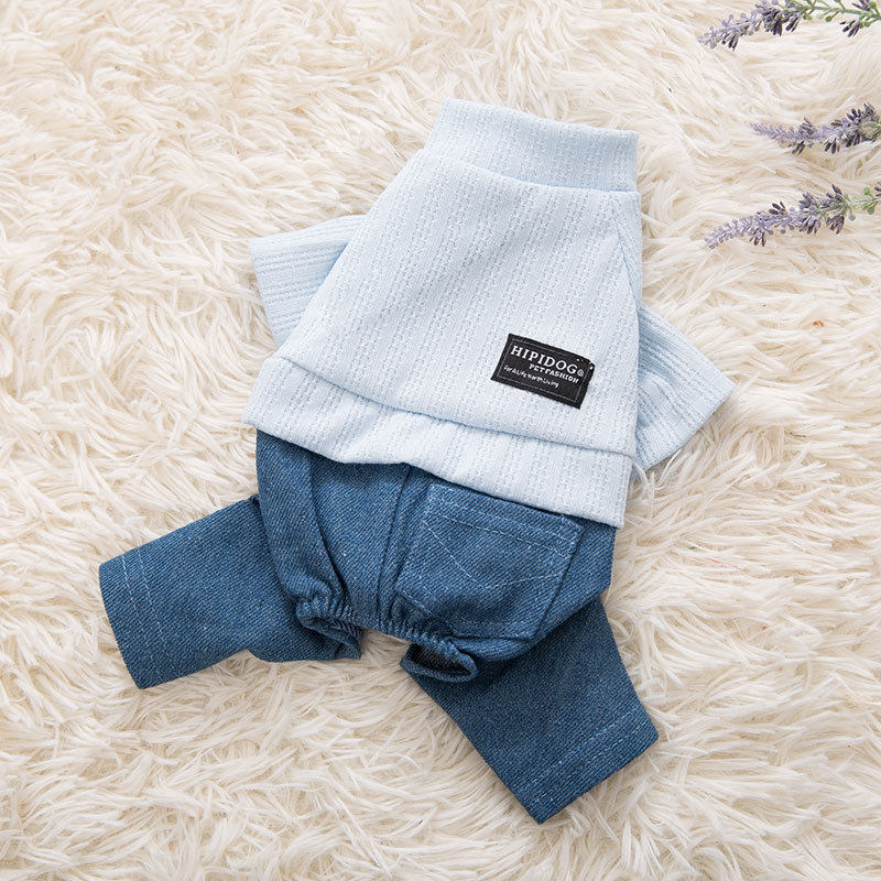 Dog clothes spring thin section Teddy Bomei bichon pet cat small and medium dog puppies autumn and winter clothes four-legged clothes