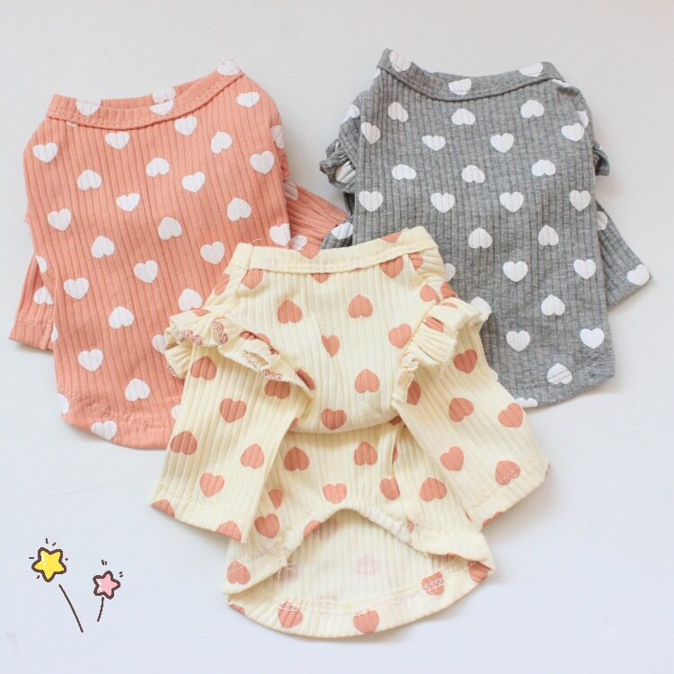 Dog clothes, cats, spring, autumn and winter, bottoming shirts, small and medium-sized dogs, Teddy Pomeranian Schnauzer, cute pets