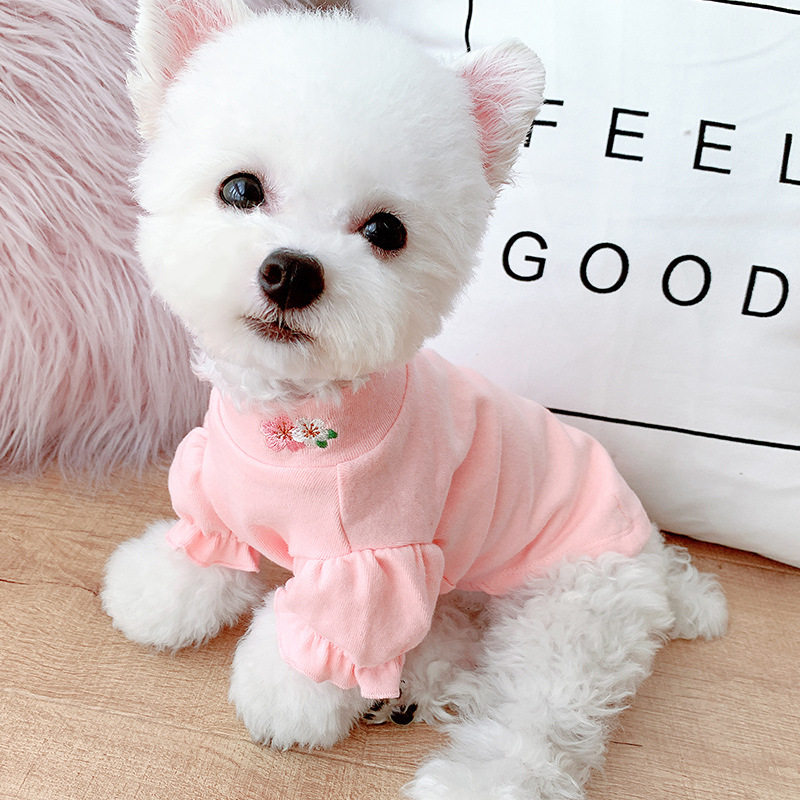 Dog and cat clothes Korean version inner clothes Teddy small and medium-sized dog Bichon Pomeranian Schnauzer pet autumn and winter thin section