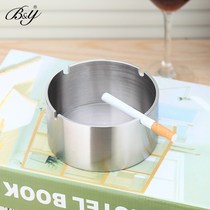 304 Stainless Steel Ashtrays Creativity Plus High Thickened Windproof Personality Home Office Living Room Metal Windproof