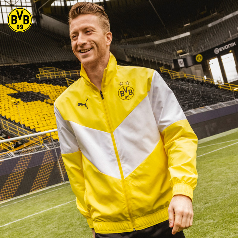 Dortmund BVB Hornet 21 22 new season player woven jacket zipper jacket men and women breathable