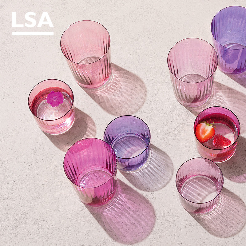 LSA water cup large capacity summer gem series net red creative couple simple color cup pure handmade glass