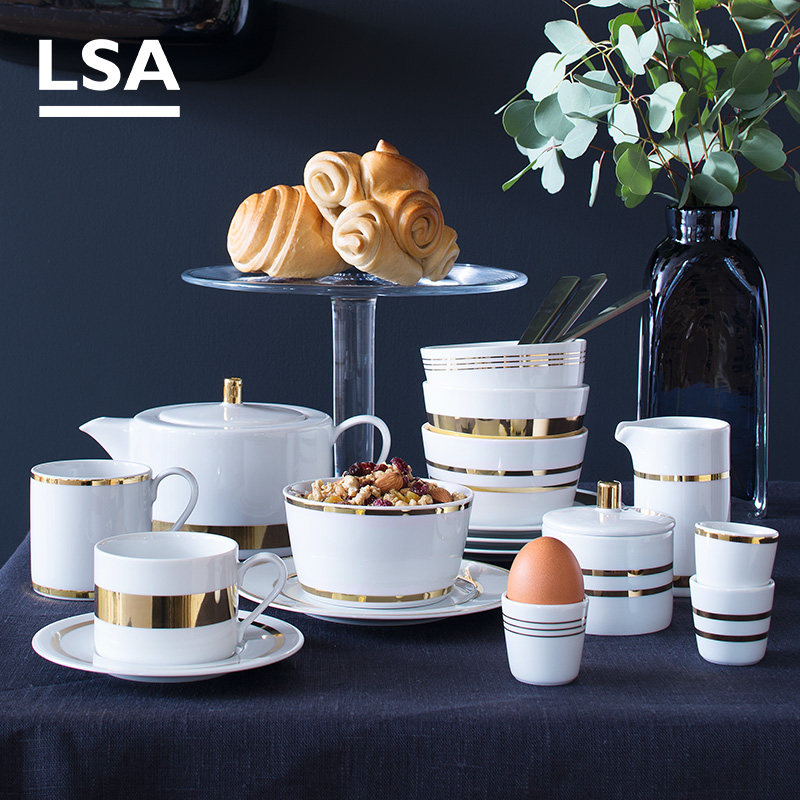 LSA Imports Handmade Large Capacity Ceramic Teapot Home Nordic Ins Coffee Cup Saucer Mark Cup Lower Afternoon Tea Cup Cup