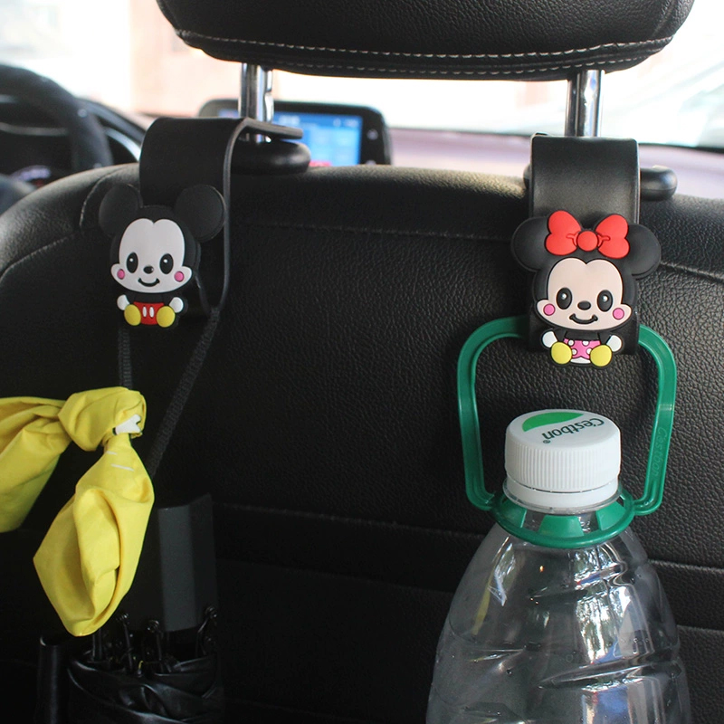 Thickened Vehicle Hook Seat Back Hook On-board Multifunction Disposal Cute Car Rear Seat Invisible Small Hanger