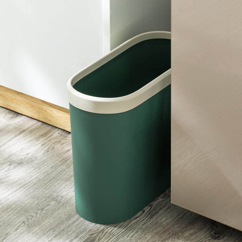 Clip Stitch Bin home with lid Living room Classification toilet Large capacity Kitchen Toilet Paper Basket bedroom Small narrow cylinder-Taobao