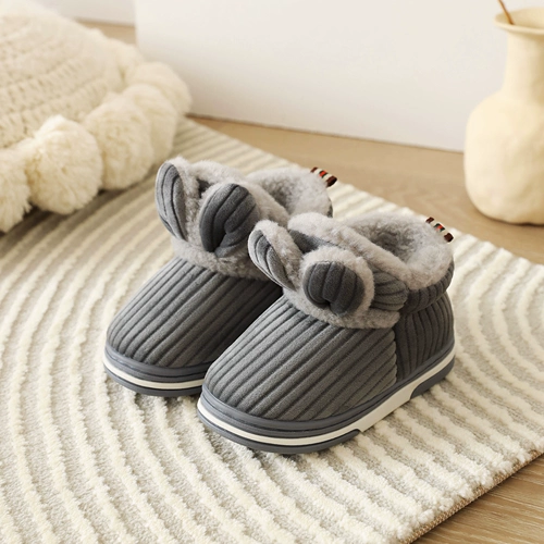 Мультяшные детские тапочки для мальчиков, милые зимние туфли