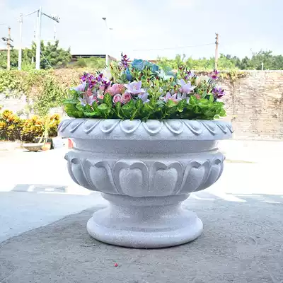 Outdoor flowerpots European-style glass fiber bowls like stone creative large-caliber courtyard community villa garden flower beds