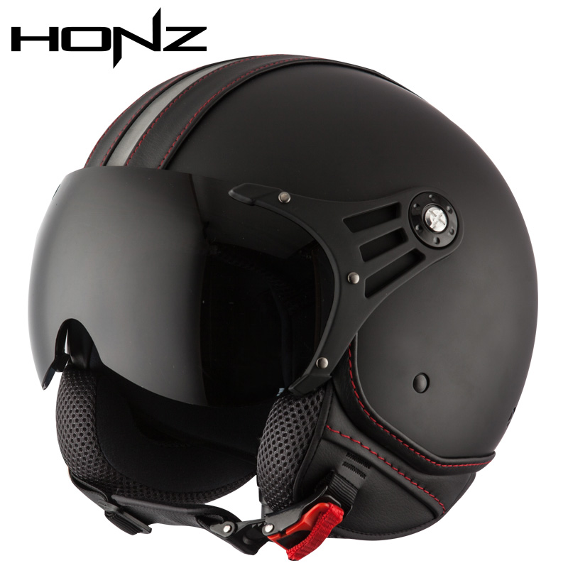 HONZ motorcycle half helmet Vintage Class A 3C certified summer helmet Male motorcycle electric car summer helmet Female
