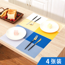 Nordic placemat tableware coaster plate pad Japanese waterproof and oil-proof hotel European PVC household insulation Western tablecloth