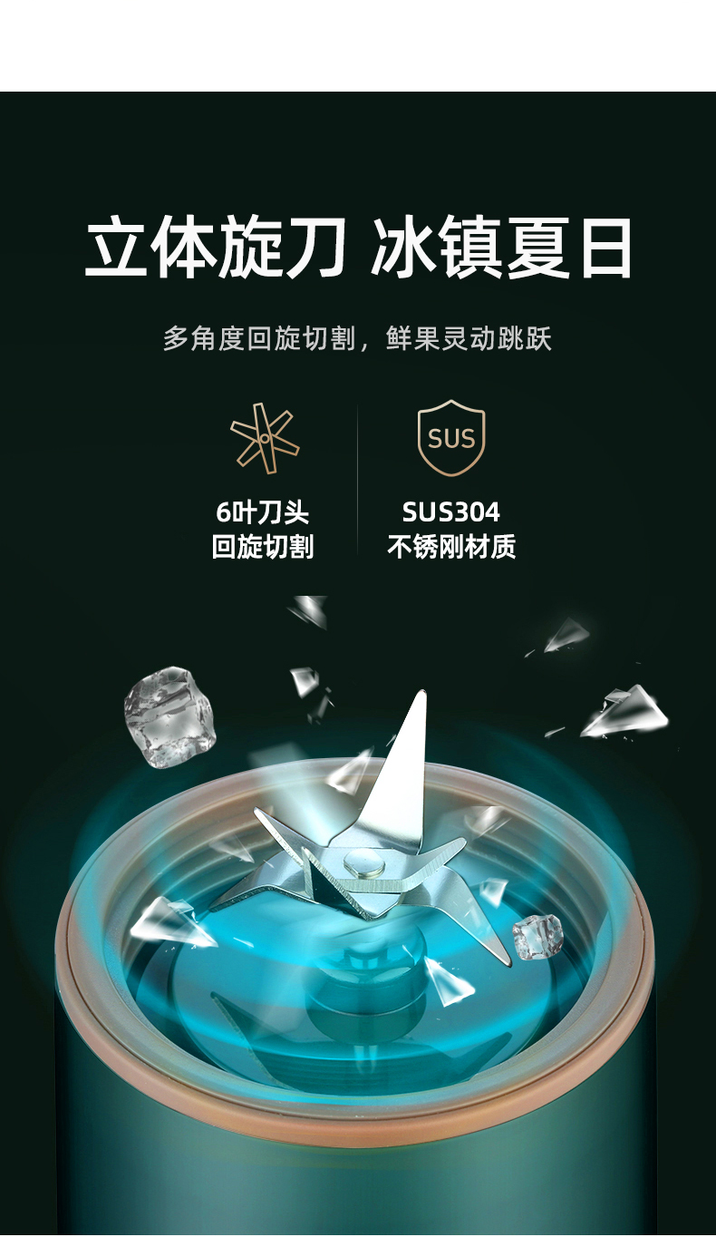 膳魔师 迷你便携无线榨汁机+Tritan便携杯 图7