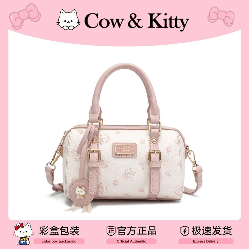 Official Website Cow&Kitty Birthday Gift Boston Bag for Women 2026 New College Student Handbag Shoulder Crossbody Bag Official Website Cow&Kitty Birthday Gift Boston Bag for Women 2026 New College Student Handbag Shoulder Crossbody Bag