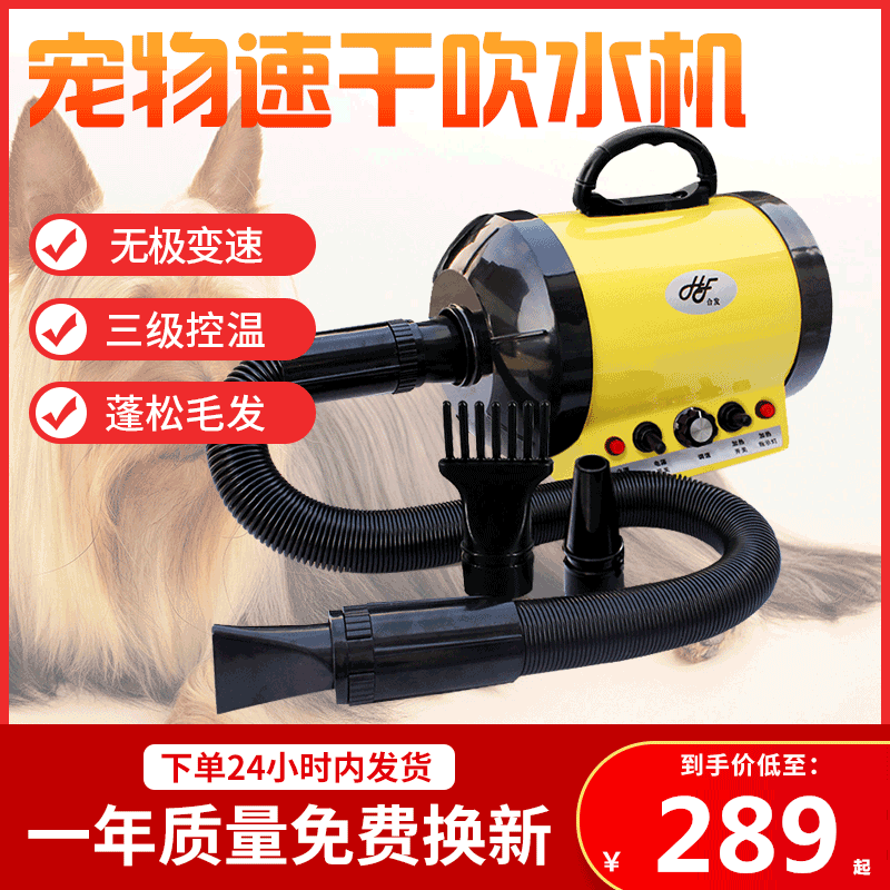 Pet water blower dog hair dryer large dog high power home cat bath drying hair blowing artifact quick drying