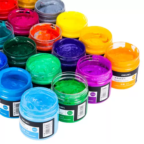 Канцтовары, пигментированная художественная гуашь для начинающих для школьников для рисования, 100 мл