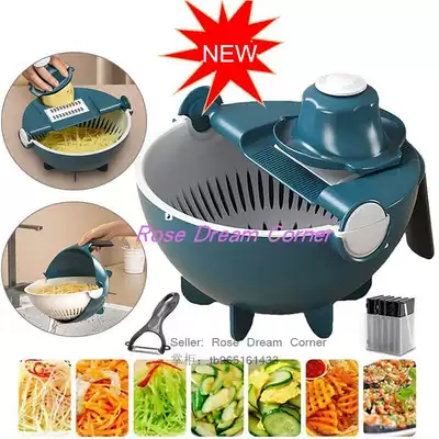 11 in 1Vegetable Cutter Drain Basket Chopper Slicer Kitchen