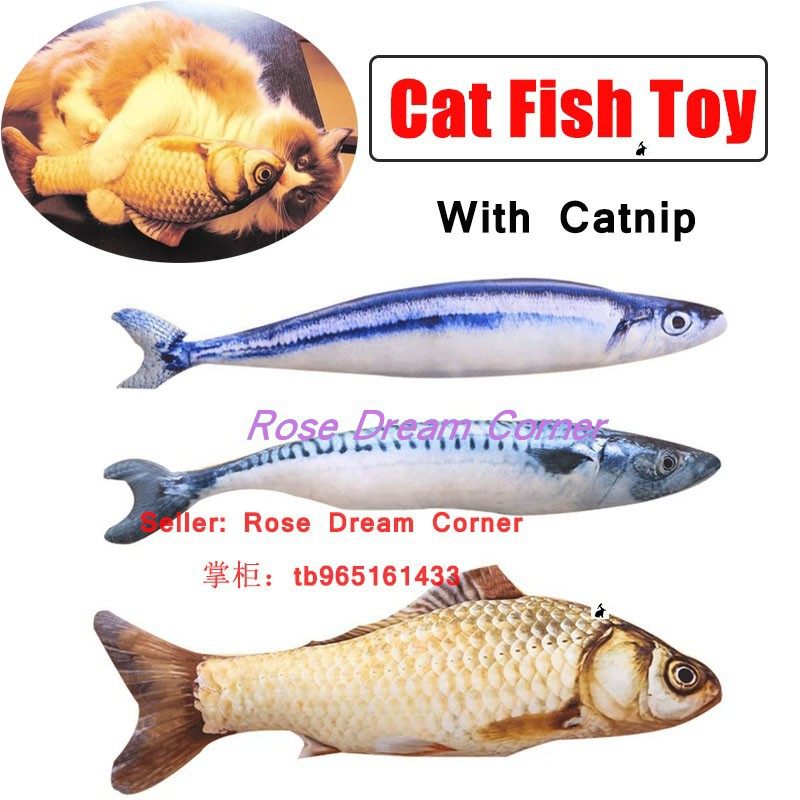 Fish cat toy catnip toys pillow kitten Biting Chew Kick