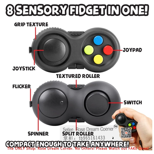 Fidget Pad Figt Sensory Toy Cress Stress Dep Dad Kids Man Gift