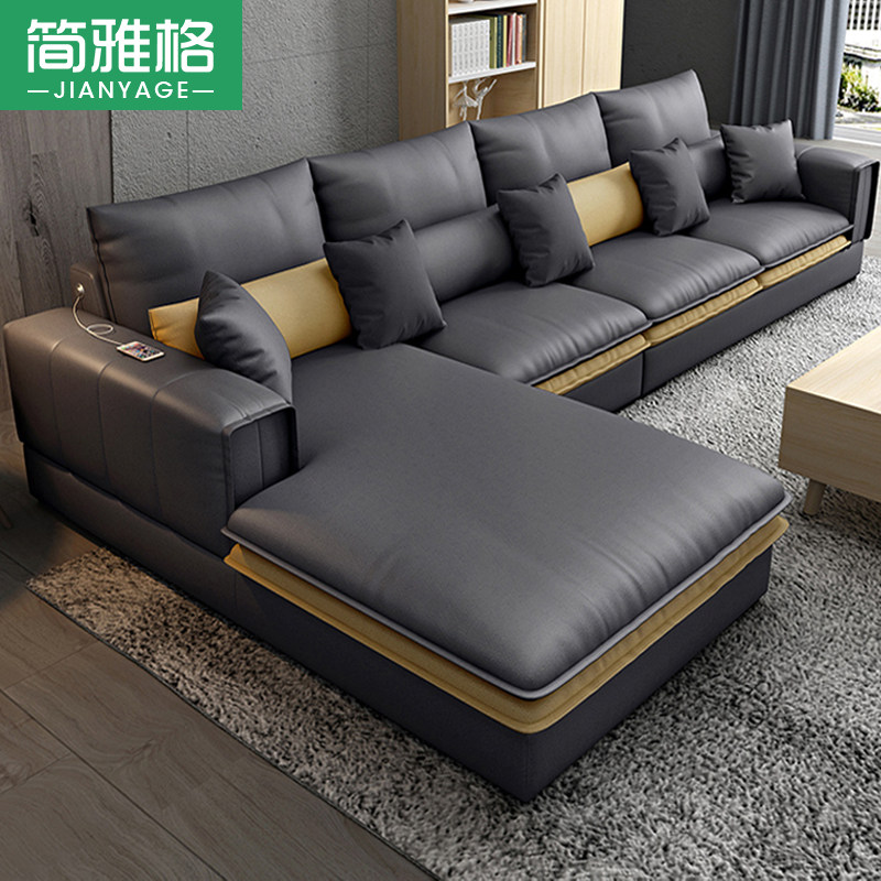Nordic fabric sofa size apartment simple modern living room no dismantling and washing technology cloth sofa combination set furniture