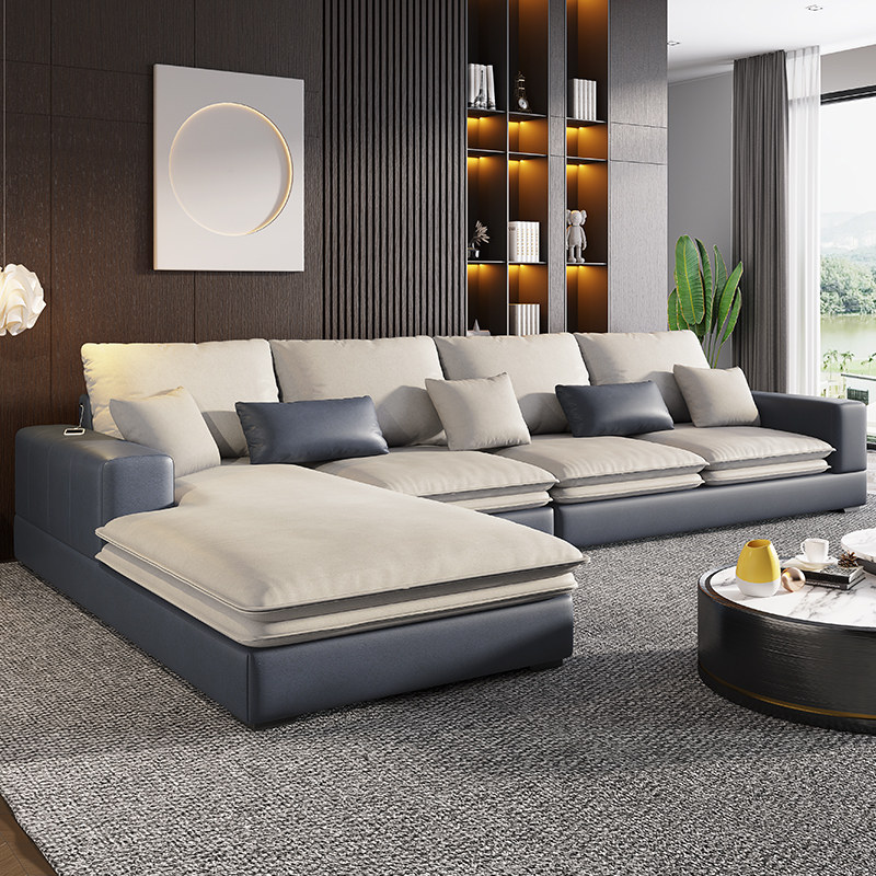 Disposable nano technology cloth sofa living room Nordic size apartment removable and washable latex simple modern fabric sofa