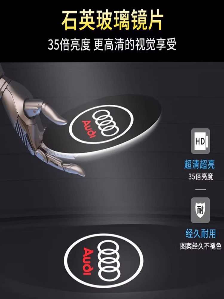 Suitable for Audi A8/A6L Welcome Lights, Car A4A7 Floor Ambient Decorative Lights, Q2Q5Q8 Door Projection Lights