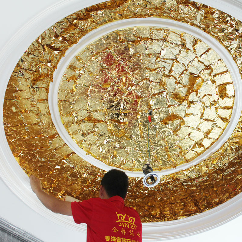Gold Catalfoil Industry Professional Sticker Gold Leaf 14 years smallpox ceiling Buddha Process Gift decoration Plastered gold platinum can go door to door and stick to gold