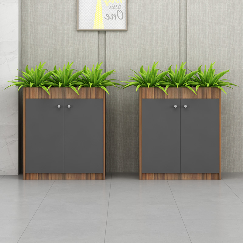 Office Furniture Short Cabinet Office Partition Containing Cabinet Wood Containing Cabinet Office Area Documents Information Flower Slot Side Cabinet