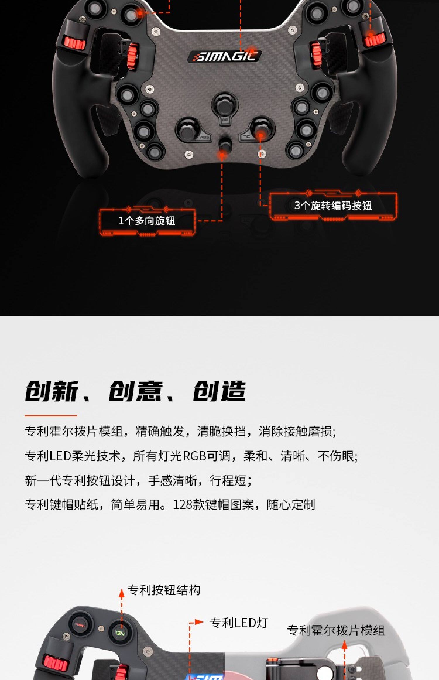 Руль 高翔gaox simagic速魔直驱方向盘赛车模拟器方向盘gtc fx方程式
