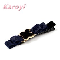 Four-leaf clover hairclip bow bangs clip hair accessories Korean side clip duckbill top clip headdress