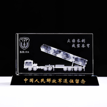 Hot Pin Crystal Laser Inner Engraving Dongfeng 31AG411726 Missile Car Stereo Model Pendulum of Customized Souvenirs