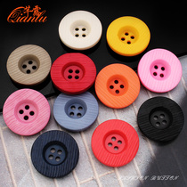 Resin button round color childrens clothes Joker cardigan woolen coat sweater creative large four-eyed button