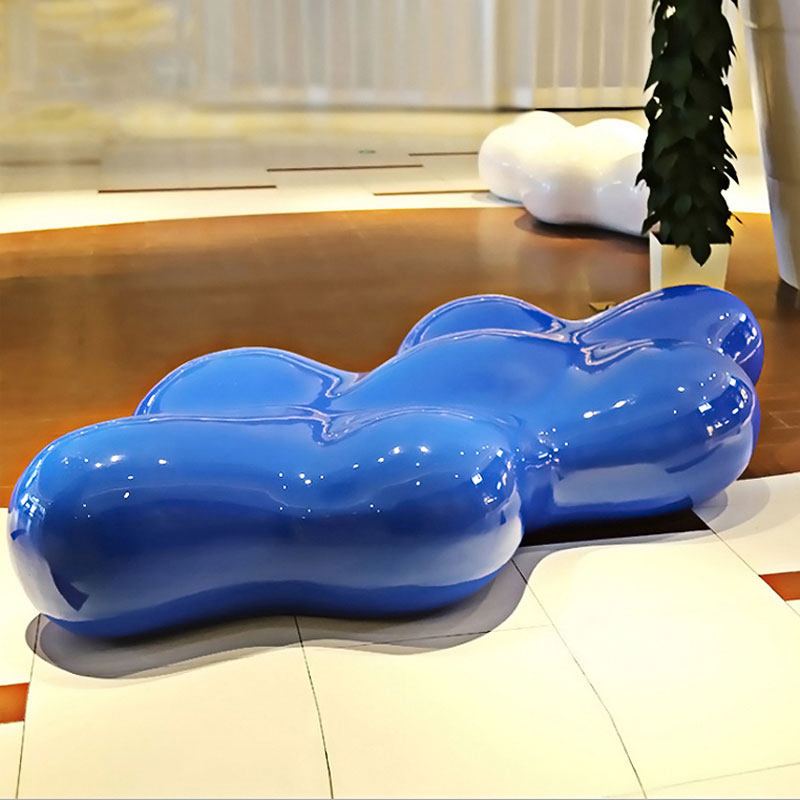 Fiberglass leisure chair shopping mall rest chair creative cloud seat stool outdoor seat sales office special-shaped recliner custom