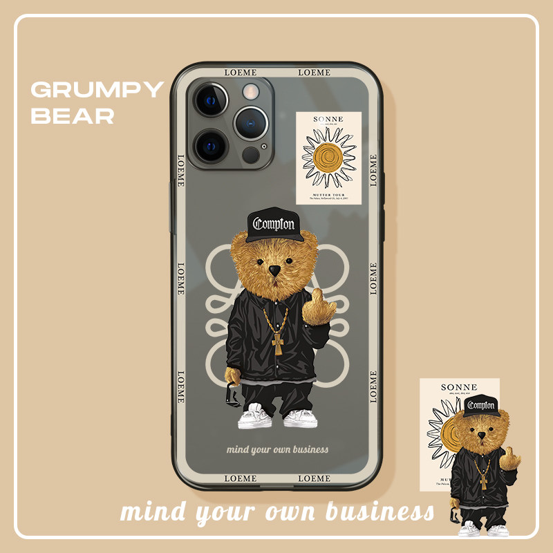 Suitable for Apple 13 mobile phone protection shell original iPhone12 personality 11 transparent Pro black max tide XSMAX soft xr full package mini creative 7 female 8 guys plu