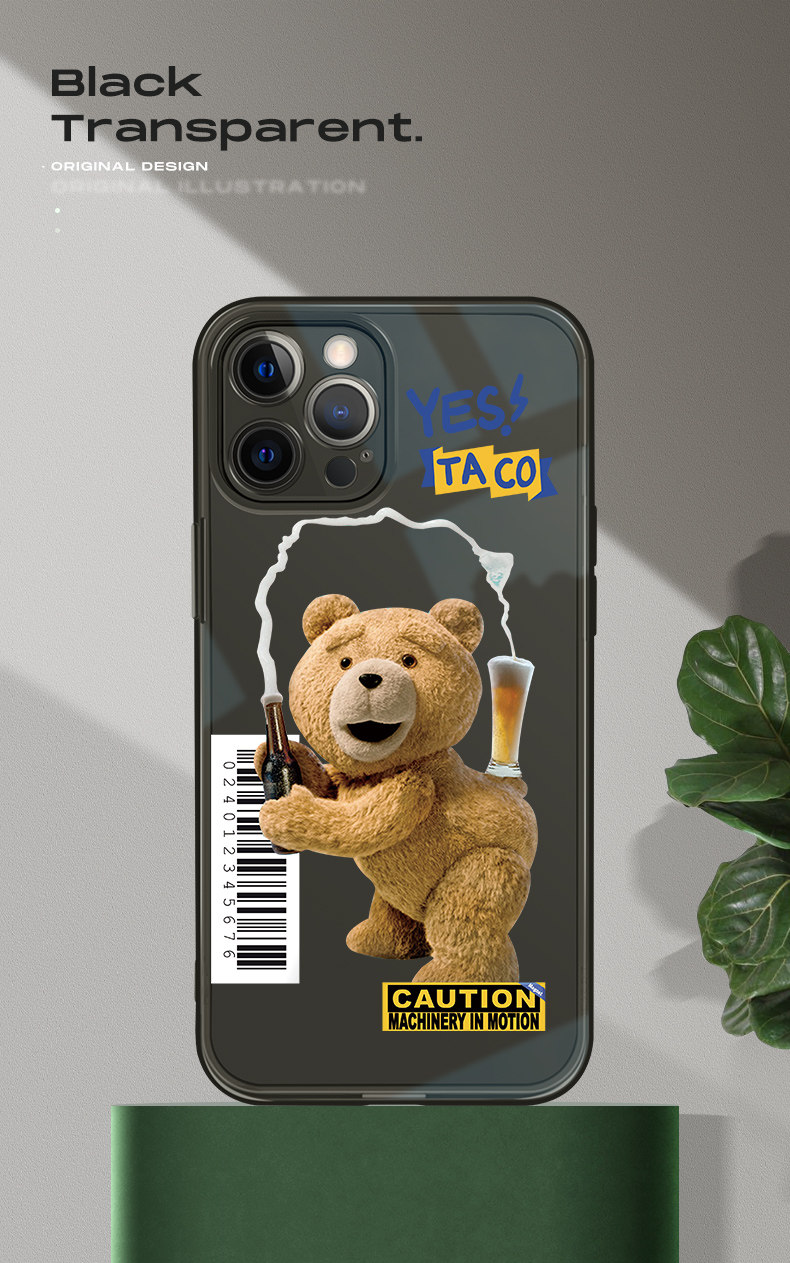 The Xiao white is suitable for Apple 13 mobile phone protection shell original iPhone 12 female Pro male Max transparent x silicone xr anti-fall 11 personality 7 8 full pack plus creative min