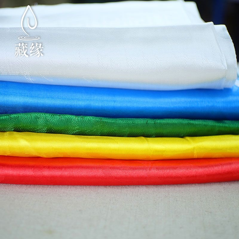 Eight auspicious jacquard five-color Hada Tibetan jewelry ceremonial supplies manufacturers direct sales 1.8M *20CM batch hair.