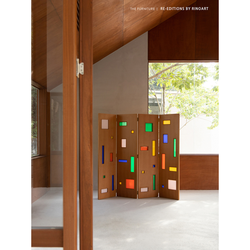 Ruonai Furniture Italy. "Gems. Original Color" Italian Solid Wood Screen Contemporary Living Room Retro Art Style
