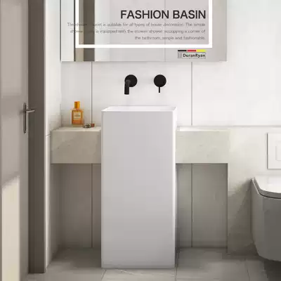 Duralain new national goods artificial stone washbasin column basin Household washbasin column basin floor-standing vertical