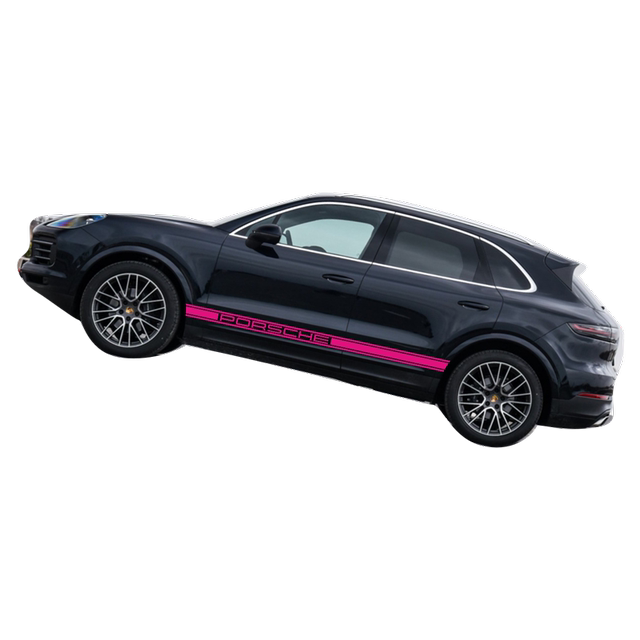 Porsche Cayenne Hood Side Skirt Latte Car Sticker
