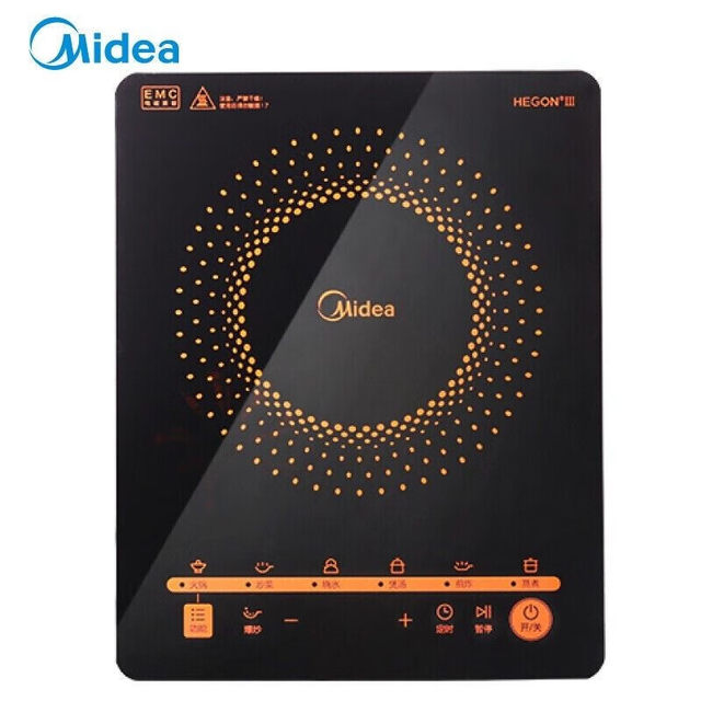 Midea ຫມໍ້ຫຸງຕົ້ມສໍາລັບໃຊ້ໃນເຮືອນສໍາລັບນ້ໍາຕົ້ມແລະປຸງແຕ່ງອາຫານ, ແຜງຜະສົມຜະສານຜລຶກສີດໍາຄວບຄຸມການສໍາພັດ, ຈັບເວລາ 4D ກັນນ້ໍາ C21-RT2171/2170