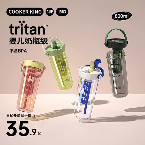 Готовим отличный император мальчиков и девочек Tritan пластиковый портативный спортивный кубок Студент Студент Специальное Кубок Лето падение