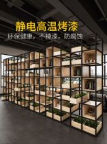 American Show Shelf Loft Partition Bookshelf Brief Floor Accommodating Shelf Flower Shelf Living Room Bogu Rack Iron Art Shelf